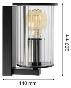 Argon 8748 - Vonkajšie nástenné svietidlo NORFOLK 1xE27/15W/230V IP44 čierna