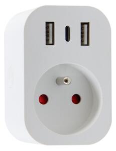 Immax NEO 07799L - Inteligentná rozbočovacia zásuvka 16A/230V + 2xUSB+1xUSB C Tuya