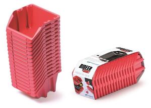 Kistenberg Set úložných boxov 16ks BINEER SHORT SET 234x77x92 červený