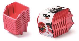 Kistenberg Set úložných boxov 8ks BINEER SHORT SET 206x118x144 červený
