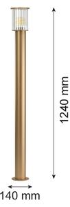Argon 8754 - Vonkajšia lampa NORFOLK 1xE27/15W/230V IP44 124cm zlatá
