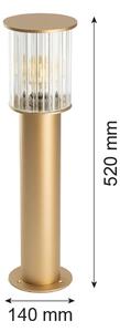 Argon 8753 - Vonkajšia lampa NORFOLK 1xE27/15W/230V IP44 52cm zlatá
