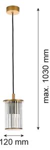 Argon 8755 - Vonkajší luster na lanku NORFOLK 1xE27/15W/230V IP44 zlatá