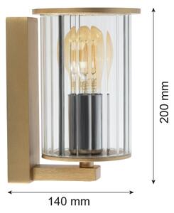 Argon 8752 - Vonkajšie nástenné svietidlo NORFOLK 1xE27/15W/230V IP44 zlatá