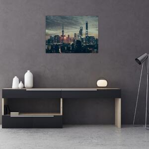 Obraz mesta za súmraku (70x50 cm)
