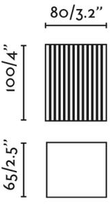 FARO 40536 - Nástenné svietidlo SOLE 1xGU10/8W/230V šedá vrúbkovaná hranatý