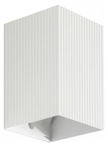 FARO 40534 - Nástenné svietidlo SOLE 1xGU10/8W/230V biela vrúbkovaná hranatý