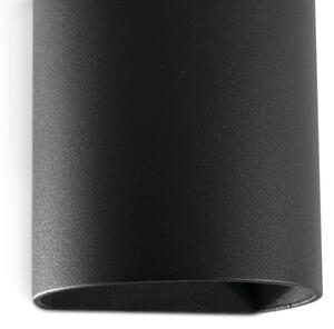 FARO 40523 - Nástenné svietidlo SOLE 1xGU10/8W/230V čierna zaokrúhlený