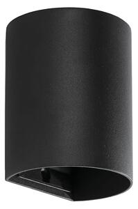 FARO 40523 - Nástenné svietidlo SOLE 1xGU10/8W/230V čierna zaokrúhlený