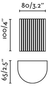 FARO 40528 - Nástenné svietidlo SOLE 1xGU10/8W/230V šedá vrúbkovaná zaokrúhlený