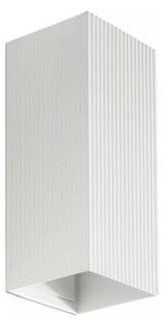 FARO 40565 - Nástenné svietidlo SOLE 2xGU10/8W/230V biela vrúbkovaná hranatý