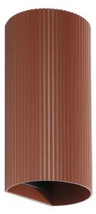FARO 40545 - Nástenné svietidlo SOLE 2xGU10/8W/230V tehlová vrúbkovaná guľatý