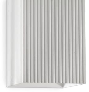 FARO 40565 - Nástenné svietidlo SOLE 2xGU10/8W/230V biela vrúbkovaná hranatý