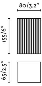 FARO 40565 - Nástenné svietidlo SOLE 2xGU10/8W/230V biela vrúbkovaná hranatý
