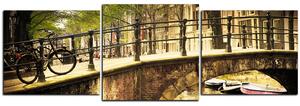 Obraz na plátne - Romantický most cez kanál - panoráma 5137D (150x50 cm)