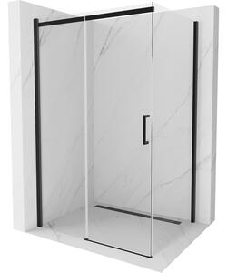 Mexen Omega sprchová kabína, posuvné dvere 120 x 80 cm, transparentnéné, čierna - 825-120-080-70-00