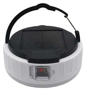 LED Solárna lampa s funkciou powerbanky LED/2W/2V 6500K IPX4 2400 mAh čierna