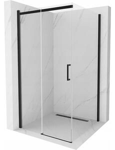Mexen Omega sprchová kabína, posuvné dvere 100 x 100 cm, transparentnéné, čierna - 825-100-100-70-00