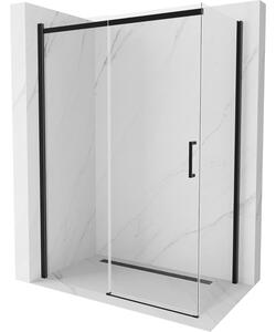 Mexen Omega sprchová kabína, posuvné dvere 130 x 70 cm, transparentnéné, čierna - 825-130-070-70-00