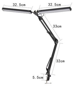 LED stolná lampa so svorkou 2xLED/10W/230V 2800-6800K