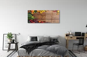 Obraz na skle Board špargľa ananás jablko 120x60 cm 2 Prívesky