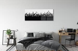 Obraz na skle Čierna a biela poznámky 120x60 cm 4 Prívesky