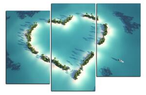 Obraz na plátne - Ostrov v tvare srdca 1136D (90x60 cm)