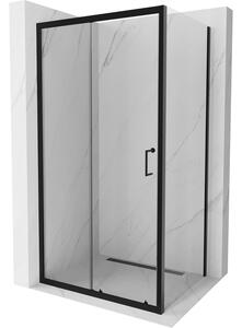 Mexen Apia sprchová kabína, posuvné dvere 100 x 80 cm, transparentnéné, čierna - 840-100-080-70-00