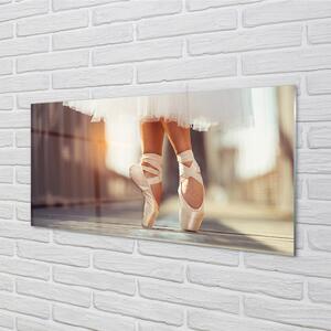 Nástenný panel  Biele baletné topánky ženské nohy 100x50 cm