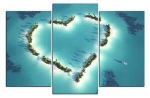 Obraz na plátne - Ostrov v tvare srdca 1136C (120x80 cm)