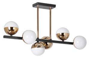LED Luster na tyči 6xLED/7W/230V zlatá/čierna