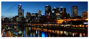 Obraz noci v Melbourne (120x50 cm)