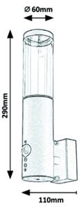 Rabalux - Vonkajšie nástenné svietidlo so senzorom 1xGU10/7W/230V IP44