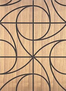 Swirl Wood - drevený dekoračný panel Farba: Fumed Oak