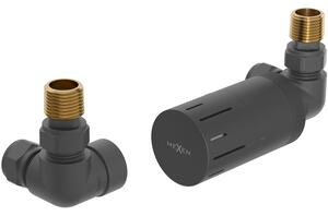 Mexen G05, axiálna termostatická súprava pre vykurovacie teleso, antracitová, W903-958-66
