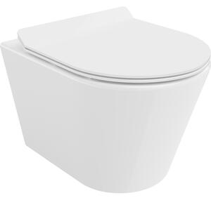 Mexen Rico WC misa Rimless s pomaly padajúcim sedátkom, duroplast, biela - 30720100
