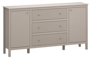 KONDELA Komoda, sivohnedá Taupe/dub craft zlatý, KLIO 2D3S