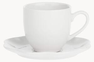 Porcelánové šálky na espresso's podšálkami Villadeifiori, 12 ks
