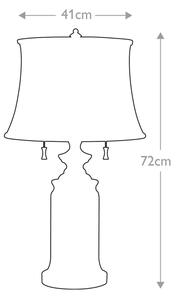 Feiss FE-STATEROOM-TL-BB - Stolná lampa STATEROOM 2xE27/60W/230V mosadz