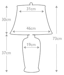 Elstead MODRÁ-TRAD-WP-TL - Stolná lampa MODRÁ TRADITIONAL 1xE27/60W/230V