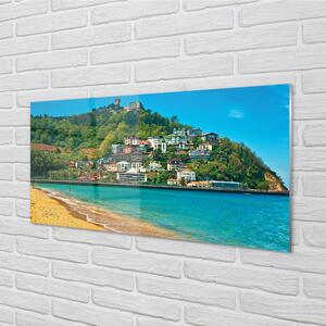 Nástenný panel  Španielsko pláž horské mestečko 100x50 cm