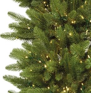 Slim vianočný stromček Arosa 210 cm s LED – 100 % PE - 201 - 230 cm - Výška 210 cm - Úzke stromčeky