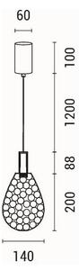 LED Luster na lanku LED/6,3W/230V 3000K lesklý chróm pr. 14 cm