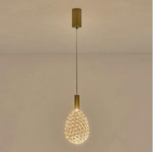 LED Luster na lanku LED/6,3W/230V 3000K zlatá pr. 14 cm
