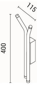 LED Nástenné svietidlo LED/10W/230V 3000K