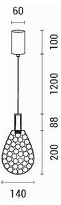 LED Luster na lanku LED/6,3W/230V 3000K zlatá pr. 14 cm