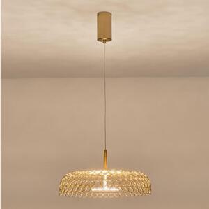 LED Luster na lanku LED/10W/230V 3000K zlatá pr. 35 cm