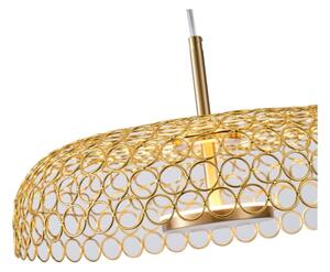 LED Luster na lanku LED/10W/230V 3000K zlatá pr. 35 cm