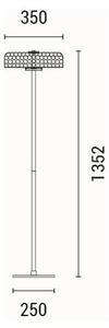 LED Stojacia lampa LED/10W/230V 3000K lesklý chróm