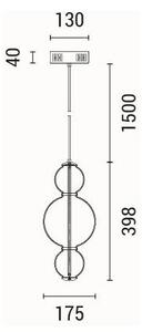 LED Luster na lanku LED/12,6W/230V 3000K